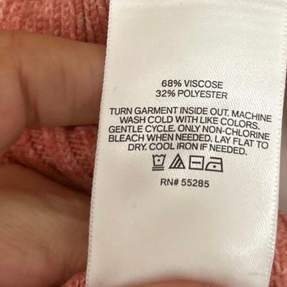 Express Rose Pink Cropped Cable Knit Cardigan Sweater New Medium Summer Beachy - Picture 12 of 12